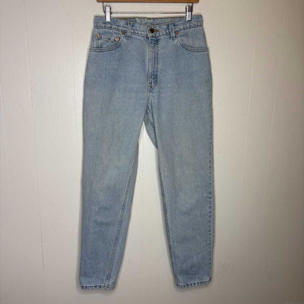 VTG Levi's 550 Relaxed Fit Tapered Jeans 10 Blue Light Wash Classic High Waist